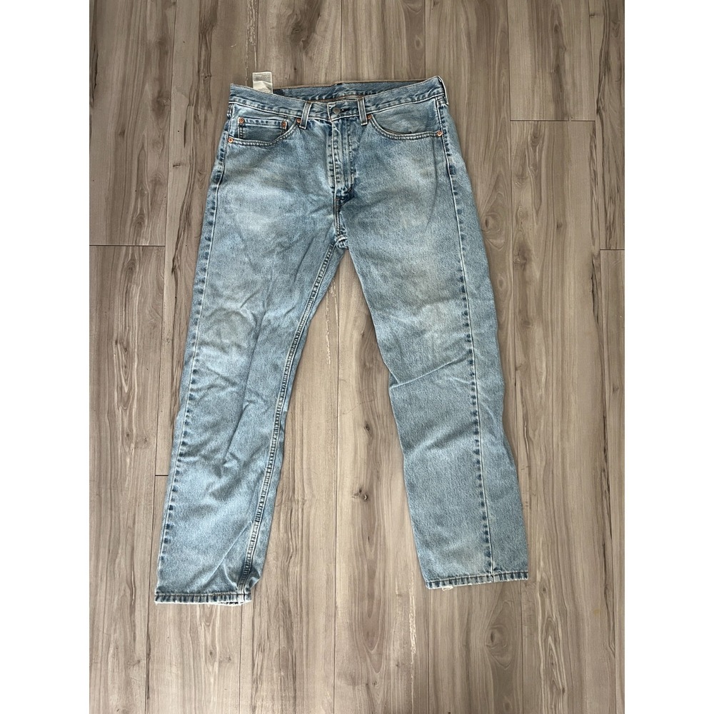 Levi's‎ 505 Regular Fit Jeans Mens 36x32 Blue Medium Wash Straight Leg Casual